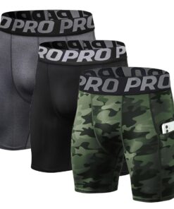 BEGIANT Shorts de sport compressifs pour homme - séchage instantané - poche sécurisée - cuissard velo - fitness - muscul
