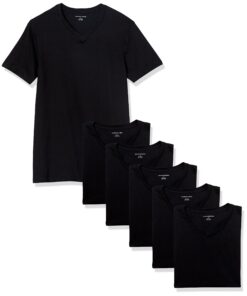 Maillot de Corps Homme en Coton Respirant avec Encolure en V - Lot de 6 - OEKO-TEX STANDARD 100 - Ess