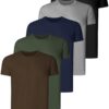 Teesmen Lot de 5 T-Shirts Hommes Unis à Col Rond - Polyester ou Coton | Hommes | Mode | Mode masculine | T-Shirts | Poly