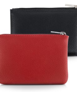 Simarro noir rouge 2 Pièces Petit Porte-Monnaie Femme Cuir Mini Coin Purse Porte-clés Woman Wallet Women's Wallet
