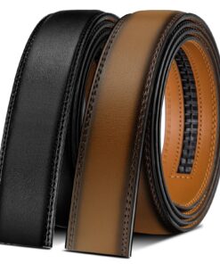 BULLIANT Ceinture Automatique en Cuir pour Hommes, Taille Ajustable, Largeur 35mm | Offre en Paquet de 2 | Idéal pour To