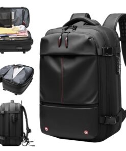 CUCUFA CUCUFA Sac à Dos de Voyage Extensible Multi-Poches Étanche avec Fermeture Éclair pour Homme