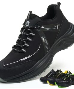 ISOOUS Chaussures de Sécurité Antidérapantes pour Hommes et Femmes Chaussures de Travail Légères et Confortables