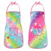 Hifot Tabliers Enfants Licorne, 2 Pièces, Tailles Réglables, Poche Incluse, idéal pour Filles âgées de 3 à 6 Ans, Cuisin