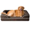 Panier chien EHEYCIGA Grande Taille XXL Orthopédique, Mousse Mémoriel Déhoussable Lavable, Canapé Chiens Imperméables, M