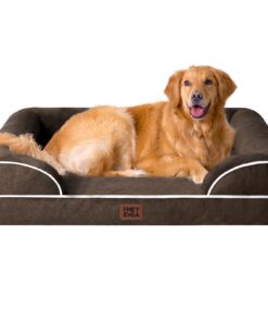 Panier chien EHEYCIGA Grande Taille XXL Orthopédique, Mousse Mémoriel Déhoussable Lavable, Canapé Chiens Imperméables, M