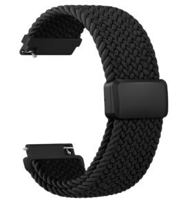 Montre Nylon Wanme Tressé 20mm Homme Femme, Boucle Magnétique Métal, Dégagement Rapide