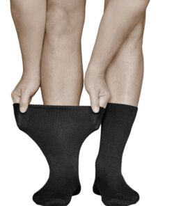 Chaussettes diabétiques vitsocks extra large pour homme (3 paires) pieds gonflés gros mollet non comprimantes