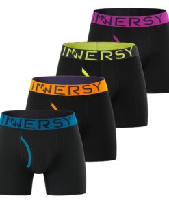 Caleçons homme coton stretch confortables INNERSY lot de 4 OEKO-TEX STANDARD 100