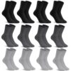 Chausssoles L&K-II Respirantes 43-46 Coton Homme Fermes Noir Blanc Sportives 92216VA