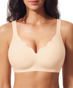 Soutien-gorge GANADO Coussinets Col en V Sans Armature Brasière Femme Hermétiques MaintienSans Coutures