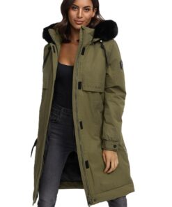 Veste d'hiver Navahoo femme N039 - longue, imperméable, chaude, capuche amovible - XS-3XL