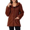 Veste Polaire AEGJEGVD Hoodies Femmes Hivernale Chaude Doublure Épaissir Chic Blouson Mi-SaisonPas Cher