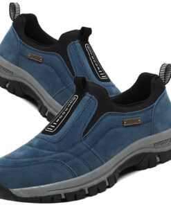 Chaussures orthopédiques Aocase pour Hommes en Plein Air - Baskets Légères et Mocassins Sans Lacets - Bleu 45/275mm