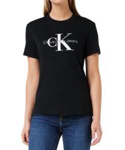 Calvin Klein T-Shirt Courts Manches Femme Core Monologo Col Ras-du-Cou Chic et Comfortable pour Femmes | Taille Disponib