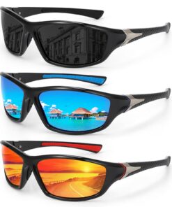 Lunettes de soleil Hifot Homme, Polarisees, Cyclisme, Conduite, UV400, 3 Pièces