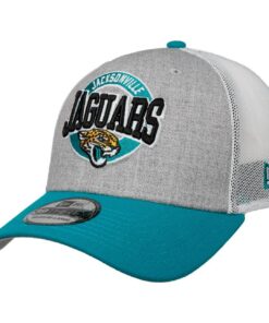New Era Casquette Trucker Jacksonville Jaguars - Visière Universelle 4 Saisons, Matière Mesh Respirante, Femme/Homme Spé