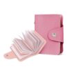 Porte Carte Femme en Simili Cuir avec 12 Poche Double Face et 24 Emplacements pour Cartes, Étui Compact pour Carte Banca