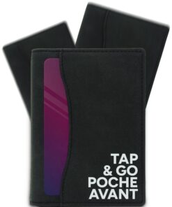 AKIELO Portefeuille RFID Blocage à Rabat avec Languette – Élégant et Fonctionnel pour Homme – Edition Noir – Coffret Cad