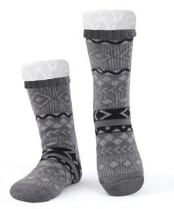Chaussettes Chaussons WOTENCE Homme Hiver Chaudes Antidérapantes Cadeau Noël Anniversaire