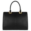 CRAZYCHIC Sac À Main Grande Taille Cuir PU Porté Epaule - Noir pour Femme Tendance Business Travail&Cours