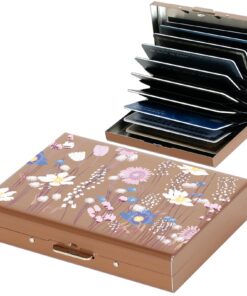 BONSYL Portefeuille Porte-Cartes en Métal RFID Pro Max Amélioré | 10 Emplacements | Blocage RFID | Design Ultra-Mince