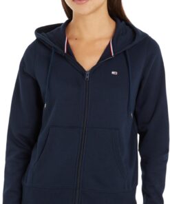 Tommy Jeans Sweat à Capuche zippé Femme Mode Élégant pour l'Hiver