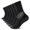 Chaussettes FALARY Homme Femme Hautes Respirantes Thermiques de Sport OEKO-TEX Blanc Noir