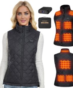 Gilet Chauffant Topdot Pour Femmes - 16000 Mah Batterie Incluse, 10 Zones De Chauffage, 3 Niveaux De Température
