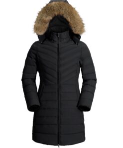 Pioneer Chaud Manteau Femme Hiver Imperméable Coupe-Vent Doudoune Matelassée 2 Zips Fermetures Éclair Latérales