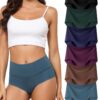 Levao Lot de 6 Culottes sans Couture Femmes Taille Haute Slips Invisibles Doux Elasticité Hipster Bikini Multiple S-XXL