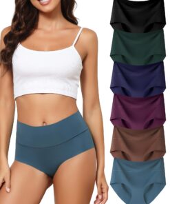 Levao Culottes sans Couture Femmes Taille Haute Slips Invisibles Doux Elasticité Multiple S-XXL Levao Culottes sans Co
