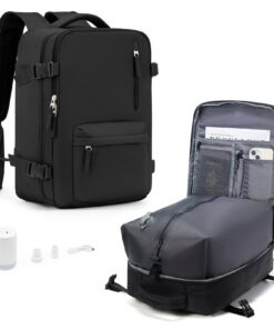 HPLQQ Sac à dos sous vide de voyage, Bagage cabine avion Ryanair 40x20x25, Sac avec pompe et compression pour hommes et