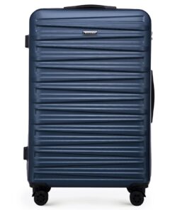 Bagages Grande Valise Coque Rigide ABS Trolley Check-in WITTCHEN Bleu Marine Air France/Easyjet/Ryanair Serrure combinée