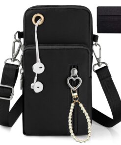 Pochette Portable OHSN Femme Ligthweight Sac Bandoulière 3 Pcs Femme Réglable Avec Porte-Clés Pour Téléphone Portable