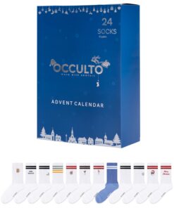 Calendrier advent Occulto chaussettes Homme & Femme - 12 paires, chaussettes Noël - Noir