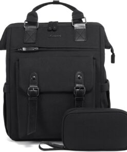 LOVEVOOK Sac à Dos Femme Grande Capacité pour Voyage Travail Étudiant, Imperméable avec Poche pour Câble, OEKO-TEX Stand