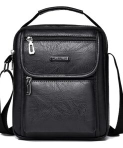 Sacoche Bandoulière Cuir Vintage pour Homme - Sacs Voyage et Travail Grande Capacité Portable Besace
