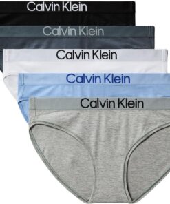 Calvin Klein Culottes FemmesLot de 5avec Ceinture EmblématiqueTaille Élégante et ConfortablePour la Mode et le TravailEn