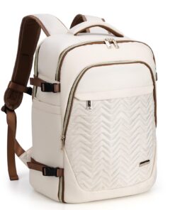 Lekesky Sac à Dos de Voyage Cabin Size - 17-Inch Laptop Carry-On Waterproof avec 6 Cubes de rangement pour Hommes et Fem