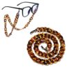 Chaîne de Lunettes pour Femmes Mode Ambré Support Anti-Chute Chaîne de Montures de Lunettes en Acrylique Ambré Vintage
