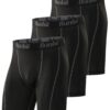 Runhit Lot de 3 Short Compression Homme Fitness pour Cycliste Basketball Tennis Rugby