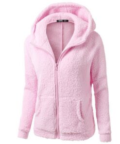 Veste en polaire zippée Sherpa femme - Manches longues - Douce et chaude - Avec poches - Manteau d'hiver 2025