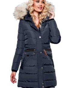 Navahoo B383 Parka Chaude Matelassée pour Femme - Manteau D'Hiver Élégant et Pratique