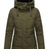 Veste d'hiver chaud Navahoo femme matelassée capuche col en fourrure synthétique amovible S-3XL