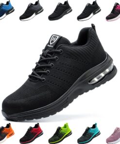 Nasogetch Chaussures de Sécurité Hommes et Femmes Respirantes et Confortables Protection contre l'Acier pour le Travail