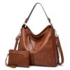 Sac à Main Lifetooler Femme | Cuir PU | Ensemble de 2 Pièces | Sac Bandoulière | Sacs à Tout Porter | Sac Cabas Femme |