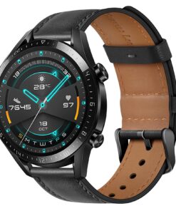 Wanme Cuir Bracelet Compatible avec Huawei Watch GT2 GT3 pour Homme Femme