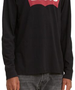 Levi's Long-Sleeve Standard Graphic Tee T-Shirt Homme Rouge Taille M Usable En Salon De Sport Fonctionnel Environnement