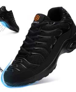 DYKHMILY Chaussures de Sécurité Anti-Perforation Hommes Baskets de Sécurité Légères pour Travailleurs Coussin d'Air Comf